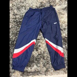 Size L ASICS TIGER Mens Navy Blue Elastic Hem Comfort Performance Track‎ Pants